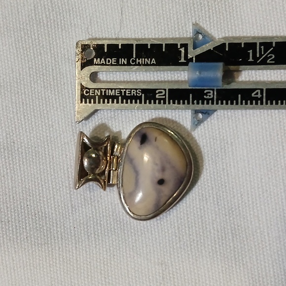 🌙 Sterling Silver & Lepidolite Triple Moon Pendant – Handmade Magic - Picture 4 of 4